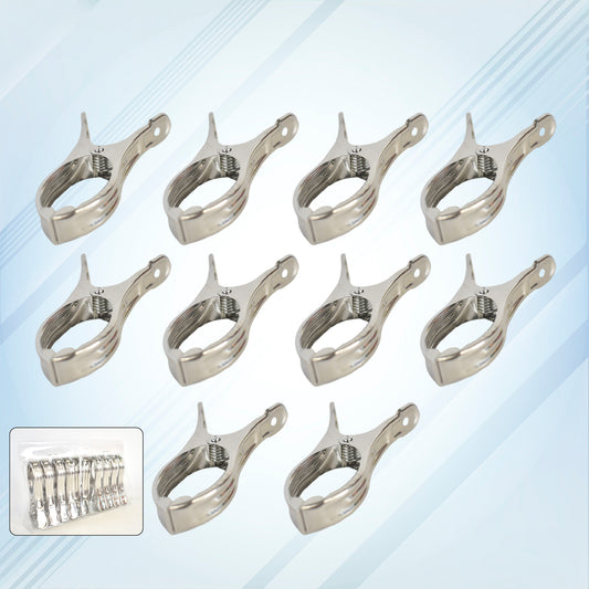 Stainless Steel Clothes pins Beach Towel Clips (10 Pcs Set)