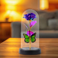 LED Preserved Rose – Romantic Decorative Light with Butterfly
