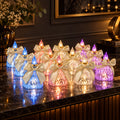 Flameless LED Candle Lights with Bow for Festive Table Decoration (12 Pc Set)