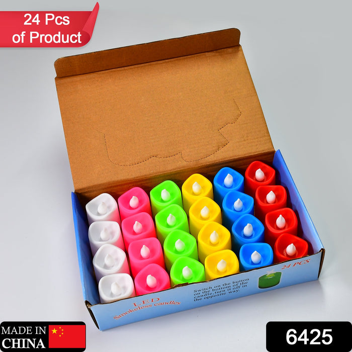 Festive Lighting for Any Occasion: 24 Pack LED Tealight Candles (Multicolor)