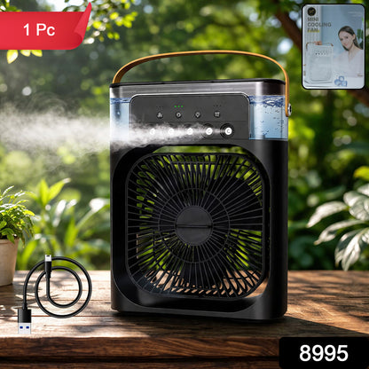 Portable Air Cooler Fan with 7-Color Light – Personal AC Fan