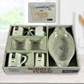 Ceramic Snack & Tea Set – 6-Piece Serving | Serve Stellar