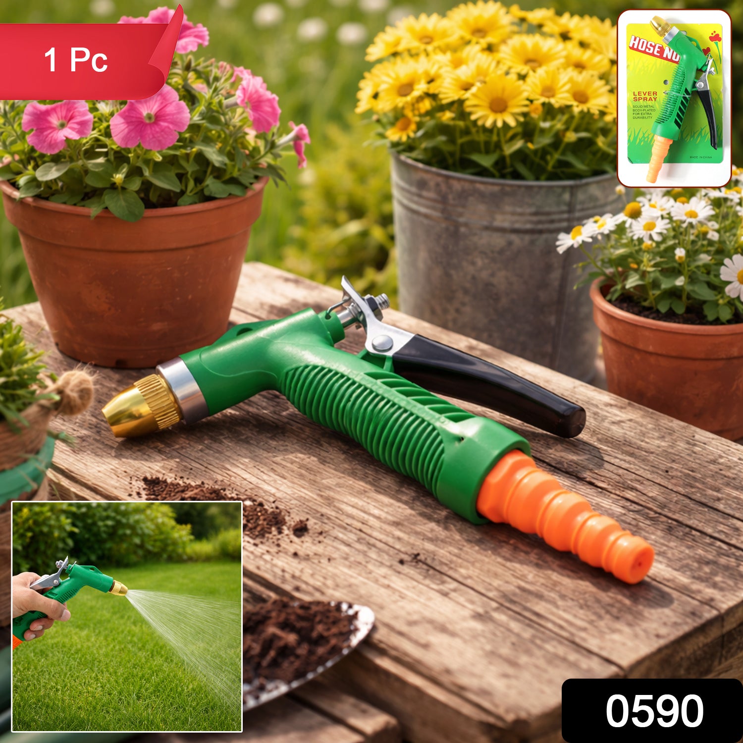 Durable Hose Nozzle Water Lever Spray Gun