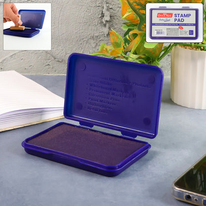 Office Mate Feather Touch Stamp Pad Medium – Blue Colour (108mm × 65mm)