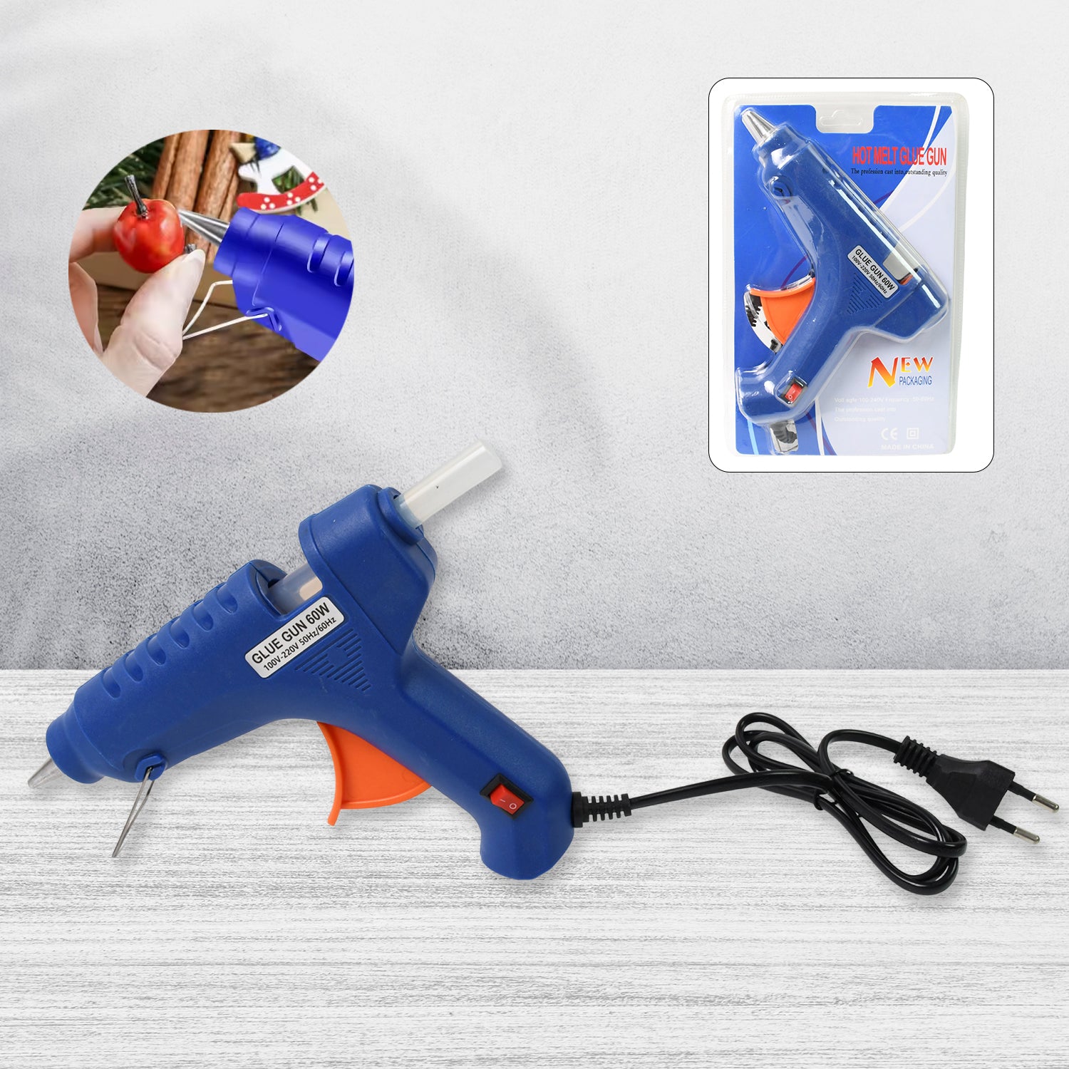 Professional 60 Watt with Hot Melt Glue Stick & ON / Off Switch (1 Set