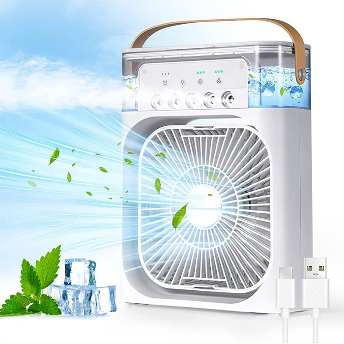 Portable Air Conditioner Fan 7 Color Changing Light (Big / 1 Pc)