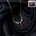 Ruby Pendant Necklace – Elegant Drop Crystal Design for Women