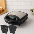 Sandwich Maker – 800W Fast Cooking with Interchangeable Plates