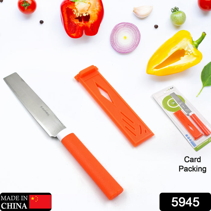 5945  Stainless Steel Knife For Kitchen Use, Knife Set, Knife & Non-Slip Handle With Blade Cover Knife