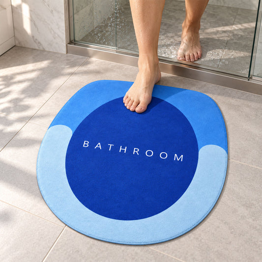 Rounded circle design bath rug anti slip