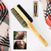 2 in 1 Dual Side Hair Bristle Beard Brush for Men Beard Comb