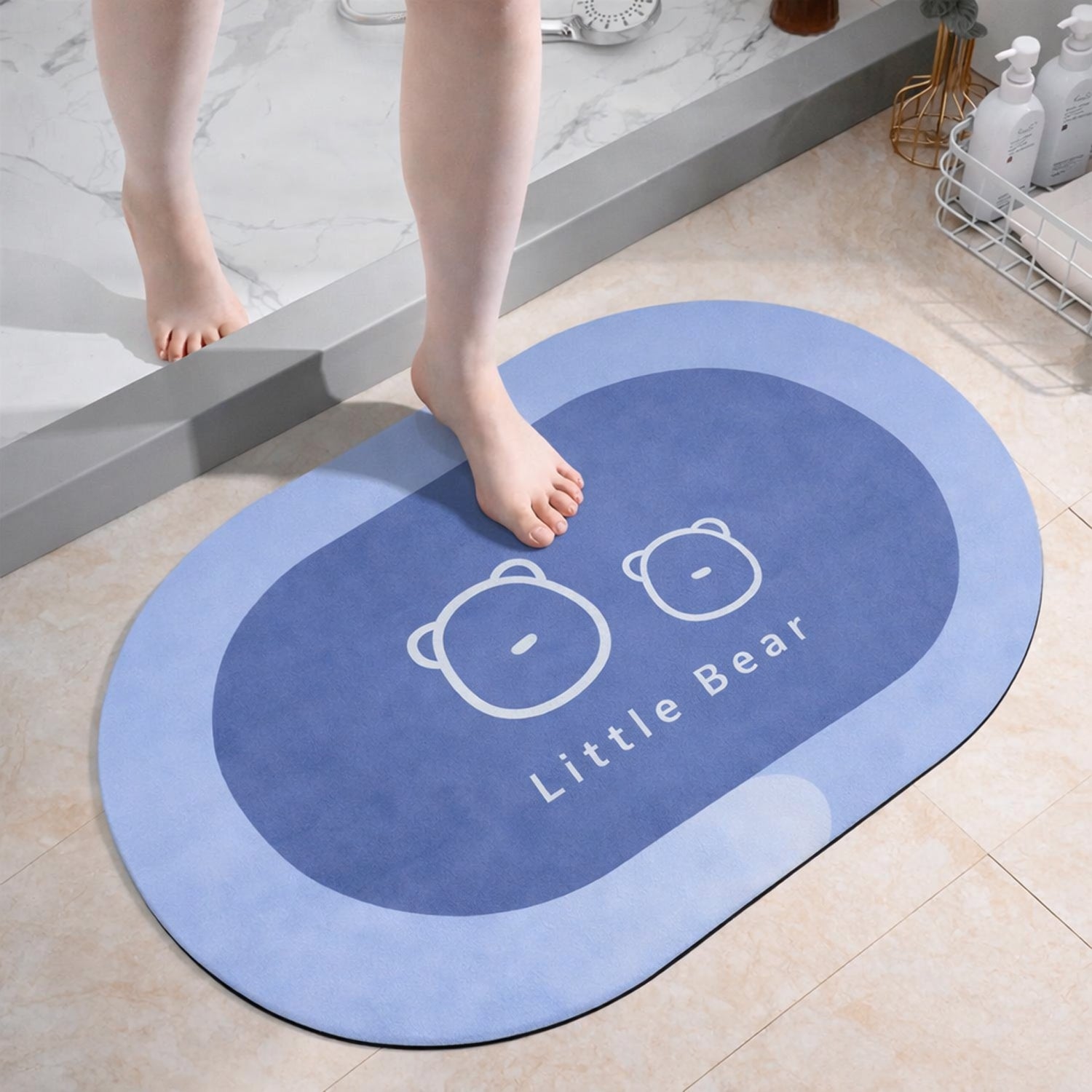 little bear bath mat