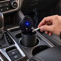 BB Portable Car Ashtray with Flip Top Lid and Blue LED Light for Vehicles (1 Pc)