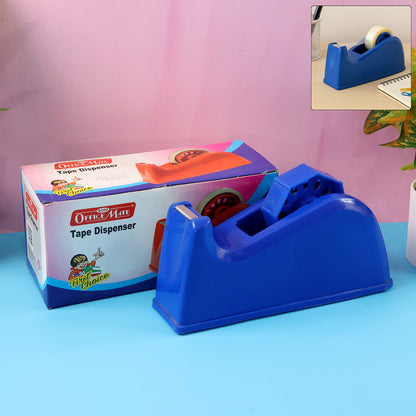 Office Mate Tape Dispenser – Blue Colour Heavy Base Desk Tape Cutter