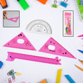 Giraffe Ruler Set – Durable 4 Pc Plastic Measuring Tools