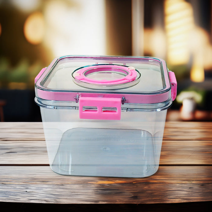 8262 High Quality Plastic Food Storage Container Clear Washable Refrigerator Food Box Food Container Fruit Box Container with Lid (1400 ML)