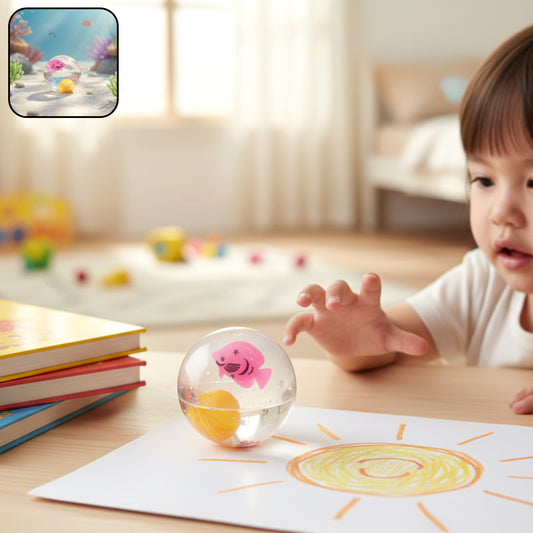 Light-Up Transparent Bouncy Ball – Impact-Activated LED Flashing Sensory Toy (1 Pc)