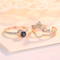I Love You Ring in 100 Languages – Rose Gold Diamond Elegance