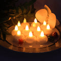 LED Floating Candles – Smokeless Lotus Set of 12 for Festive Decor