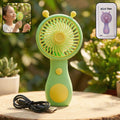 Rechargeable Mini Handheld Fan – Cute Cartoon USB Portable Cooler