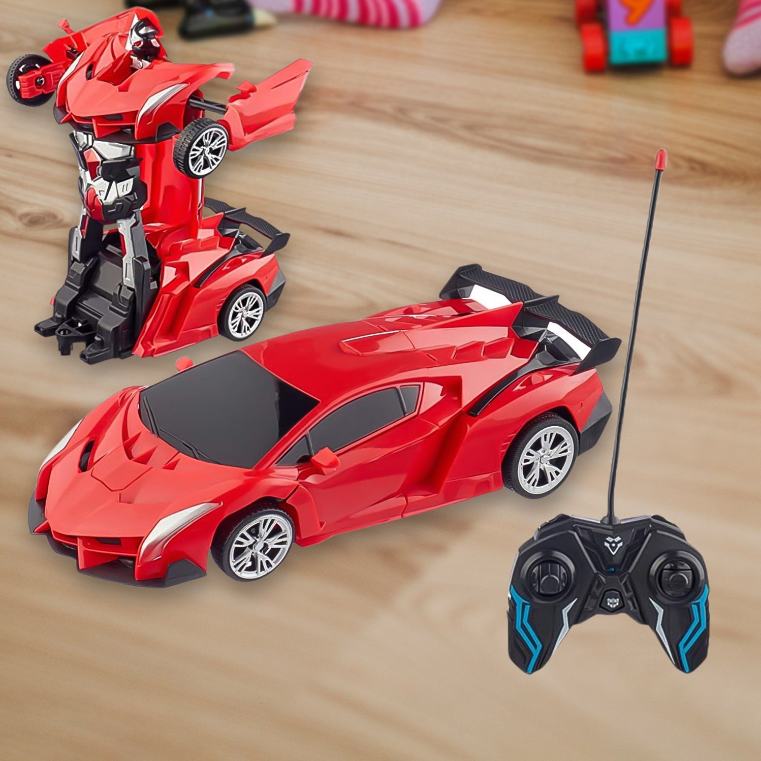 2 In 1 Automatic Robot Converted Remote Control Car With Light Scale 3 ...