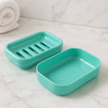 Plastic Soap Case – Leakproof Aqua Green Soap Holder with Drainage