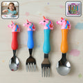 Unicorn Kids Spoon and Fork Set – Cute & Safe for Little Eaters