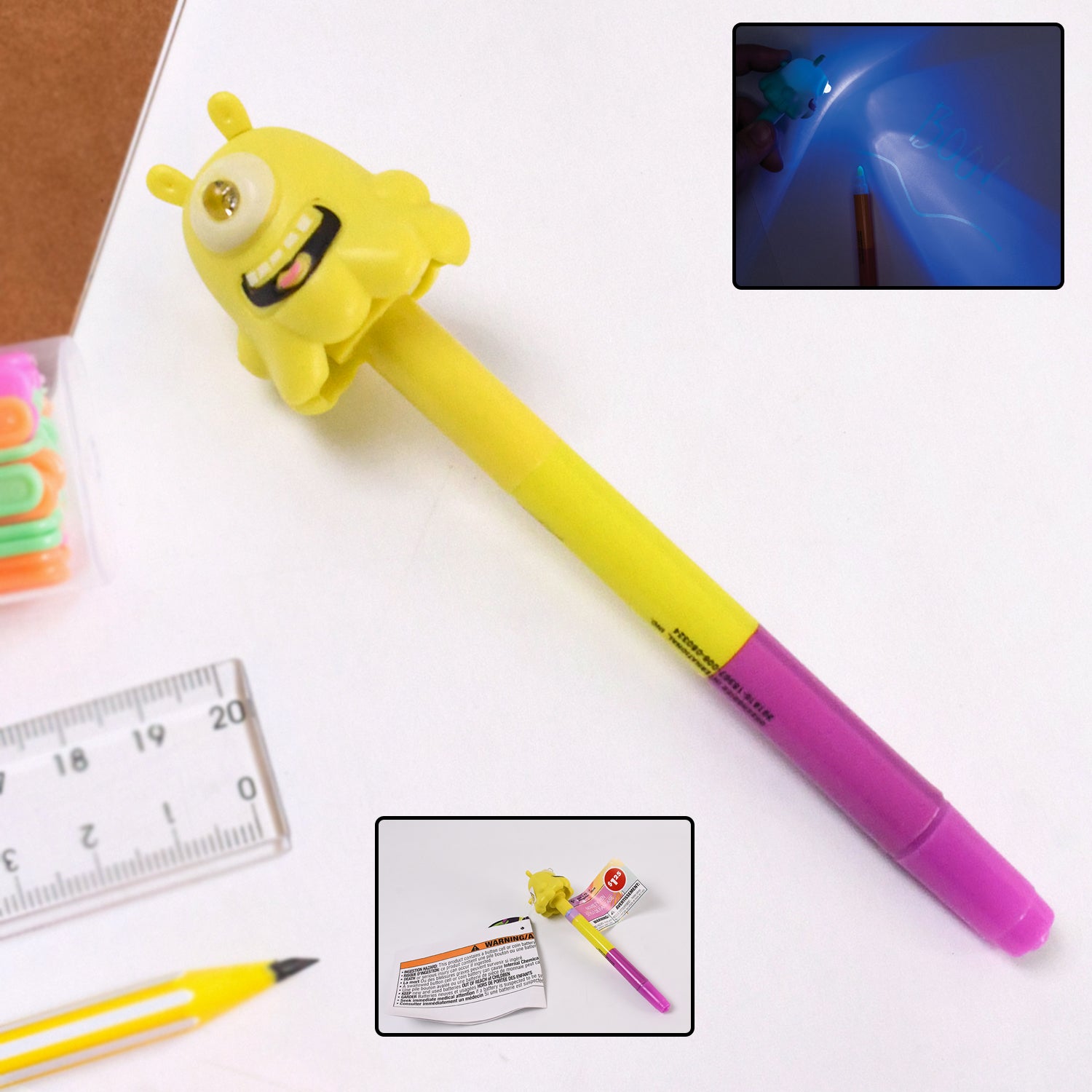 3-in-1 Ball Pen with Marker and Light Versatile Writing Tool (1 Pc)