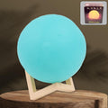 Moon Night Lamp – Blue 3D LED with Plastic Stand | Indo Glow