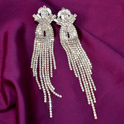 Long Crystal Jumka Crystal Earring