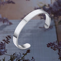 Silver-Tone Stainless Steel Bracelet – Minimalist Open-Ended Kada