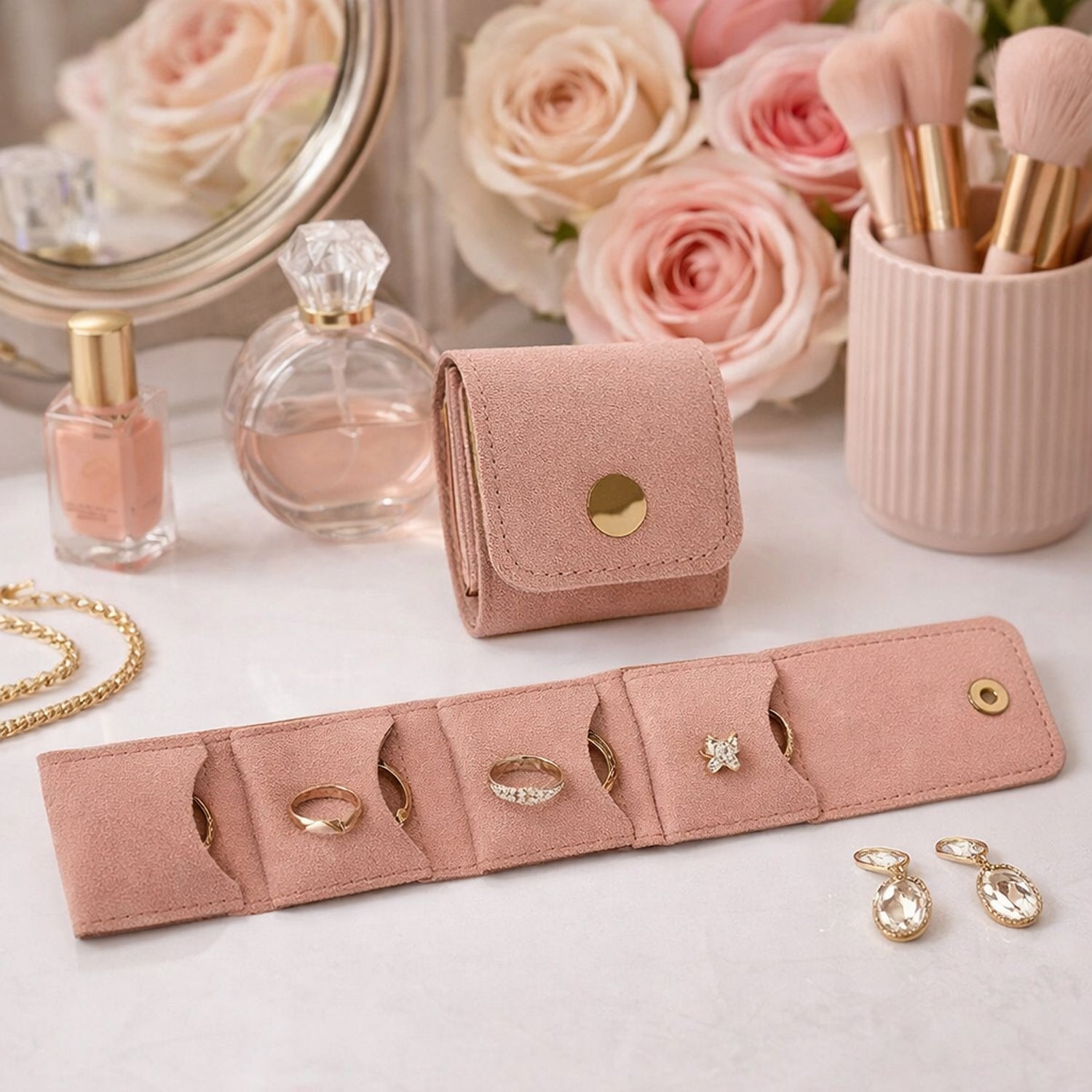 foldable jewelry storage pouch