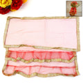 Tulsi Vastra Pooja Cloth – 2-Piece Premium Red Set with Gold Border