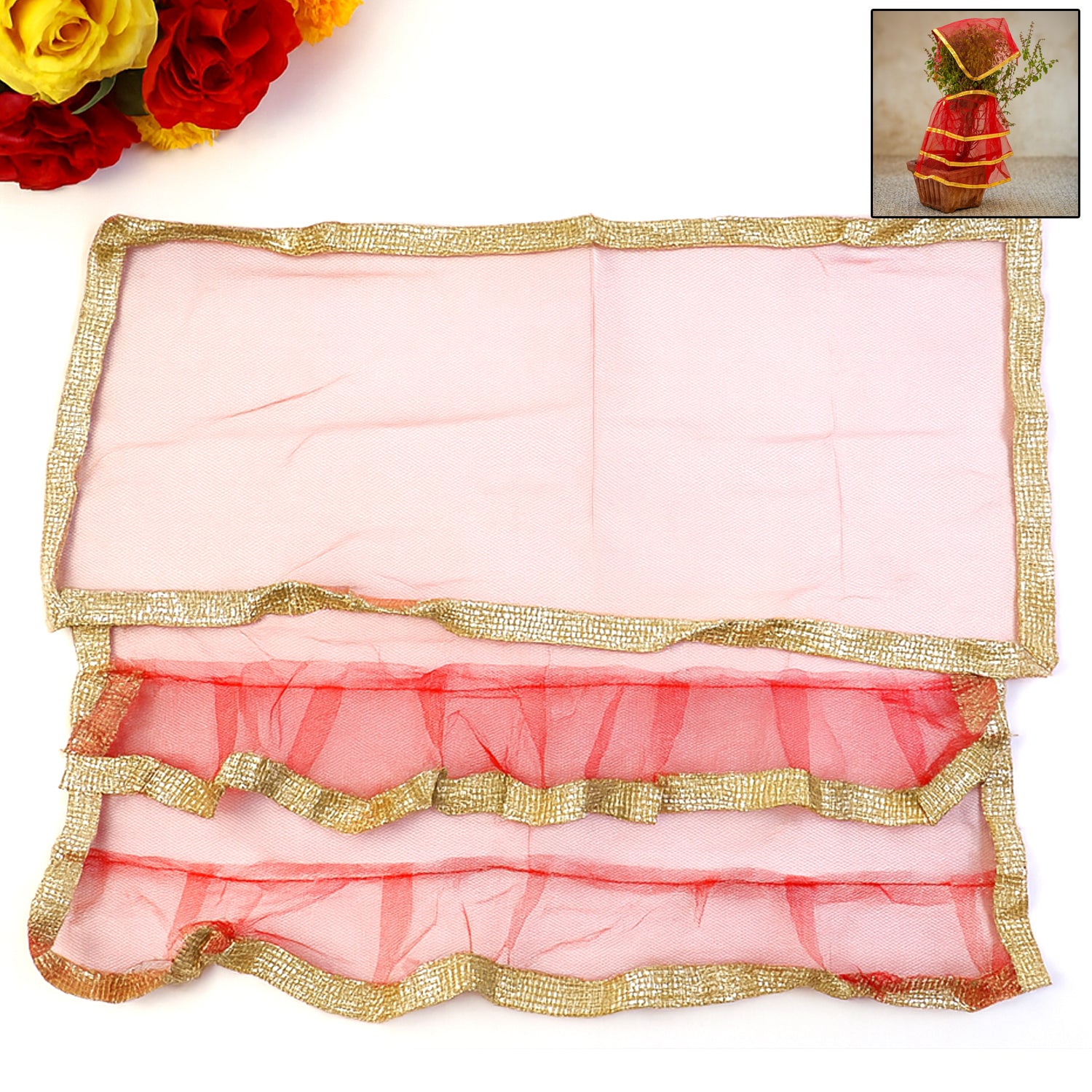 Premium Tulsi Vastra Pooja Cloth – 2-Piece Set
