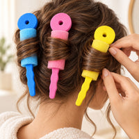 Heatless Foam Hair Rollers, Soft Bendable Hair Curlers Accessory (3 Pc Set)