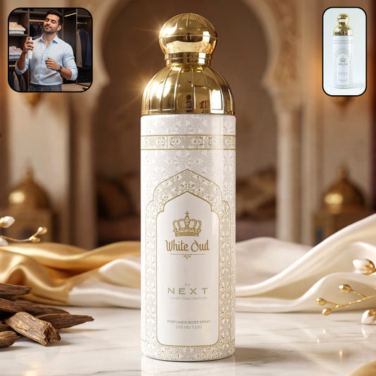 Next White Oud premium perfumed body spray 200 ml bottle