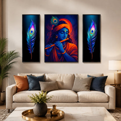 Krishna 3 panel MDF wall frame