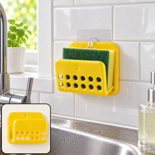 Self-Adhesive Sponge Holder – No-Drill Sink Caddy | BathNova