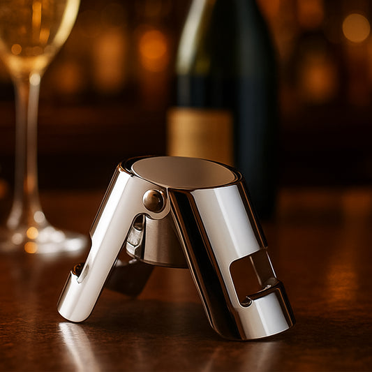 स्टेनलेस स्टील सील स्पार्कलिंग शैम्पेन बोतल डाट बड़ा आकार