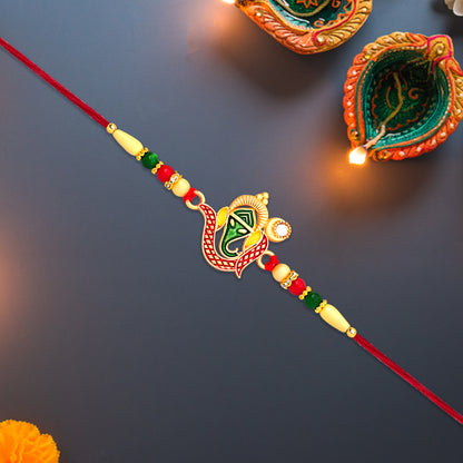 Ganpati Rakhi showing decorative elements