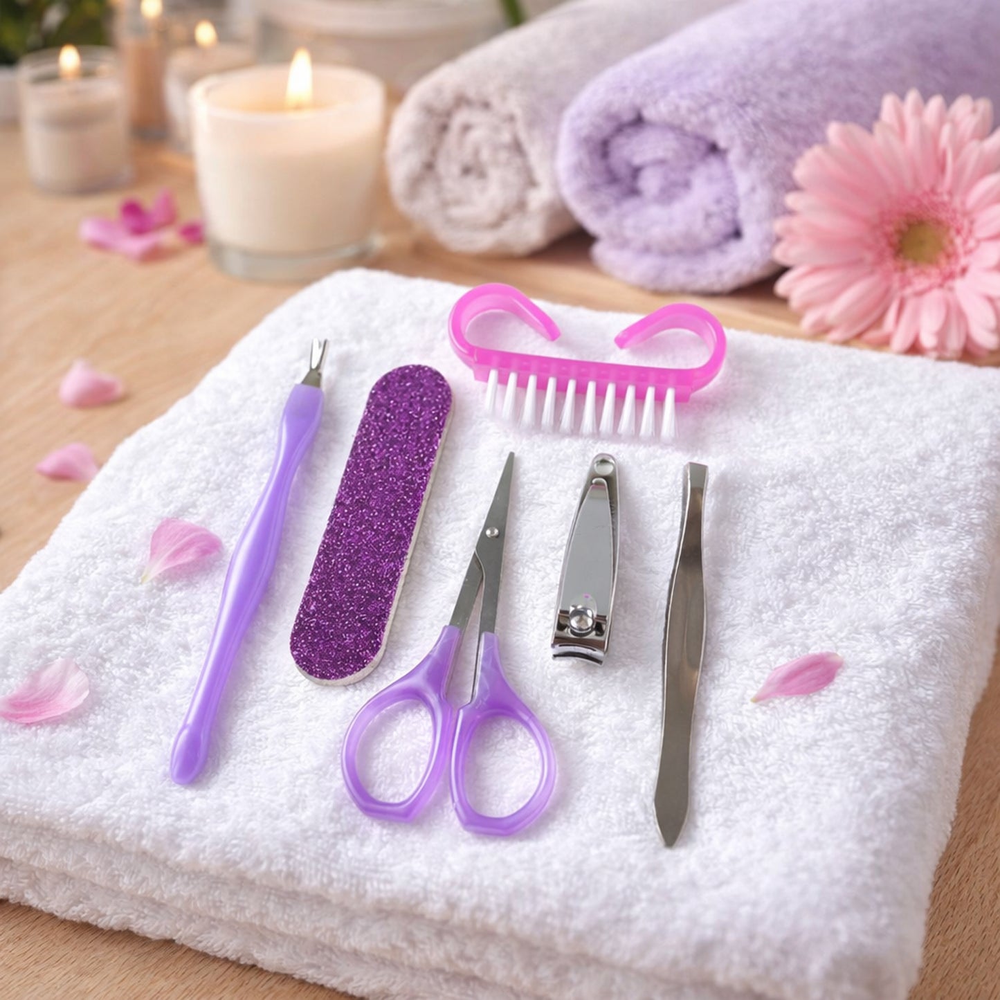 6 in 1 Manicure Pedicure Nail Care Grooming Kit