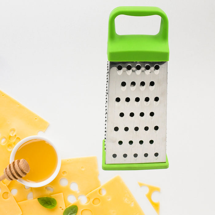 Miracle 5 In 1 Multifunctional Stainless Steel, Cheese Grater With Handle Stainless Steel Material Food Grater For Carrot, Cheese, Panner, Lemon or orange Peel and other Vegetable & Fruit  