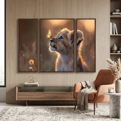 Lion cub panel frame bedroom
