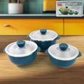 Microwave-Safe Serving Bowl Set – Durable 3-Piece Nestable Bowls