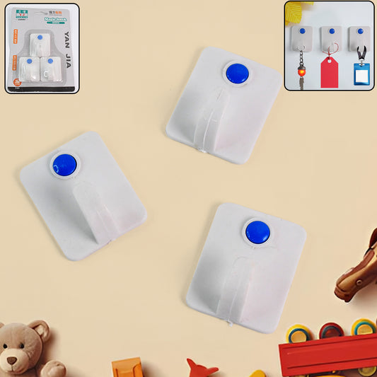 3-Piece Self-Adhesive Wall Hooks Set