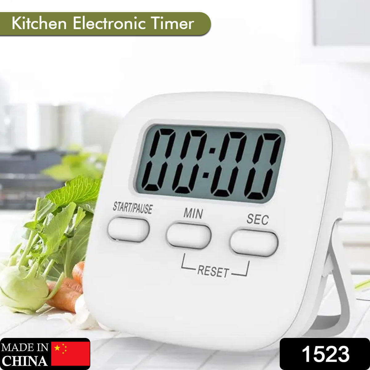 LinkDm 6 Pack Small Digital Kitchen Timer Magnetic Back and On/Off Switch,Minute Second Count Up Countdown