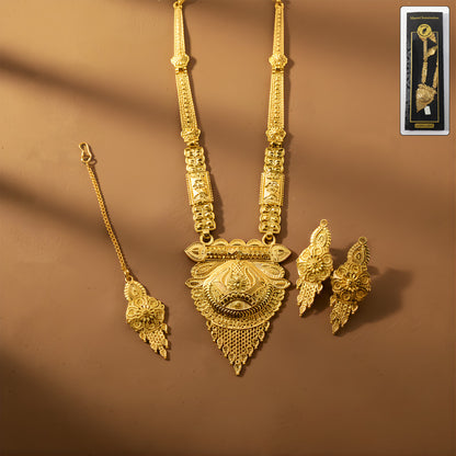 Majestic Regal Panel Necklace Set – Trending Traditional Bridal Jewellery with Grand Antique Detailing