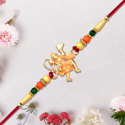 Hanumaan ji Rakhi for brother featuring devotional design