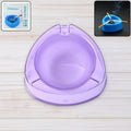 Transparent Purple Plastic Ashtray – Durable Heat-Resistant Design
