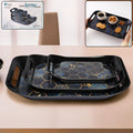 Plastic Serving Tray Set – Elegant Hexagonal 3-Piece Combo